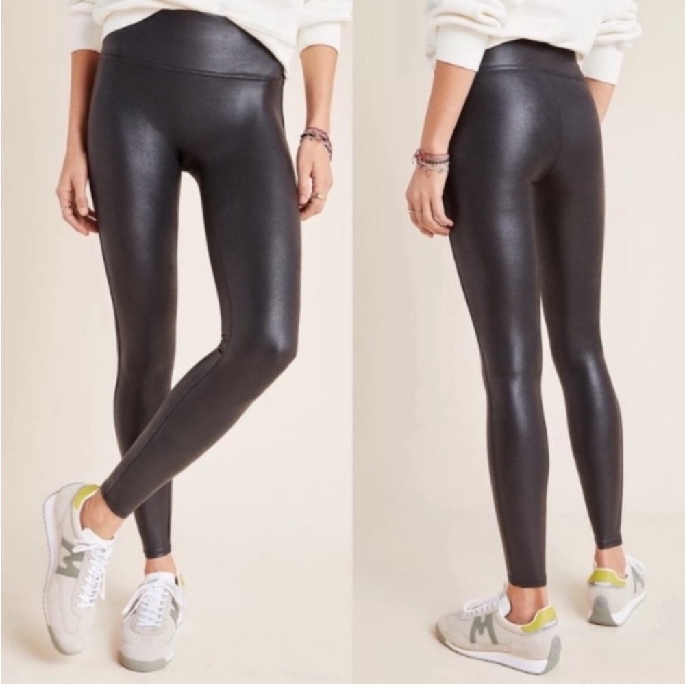 SPANX “Petite” Faux Leather Leggings